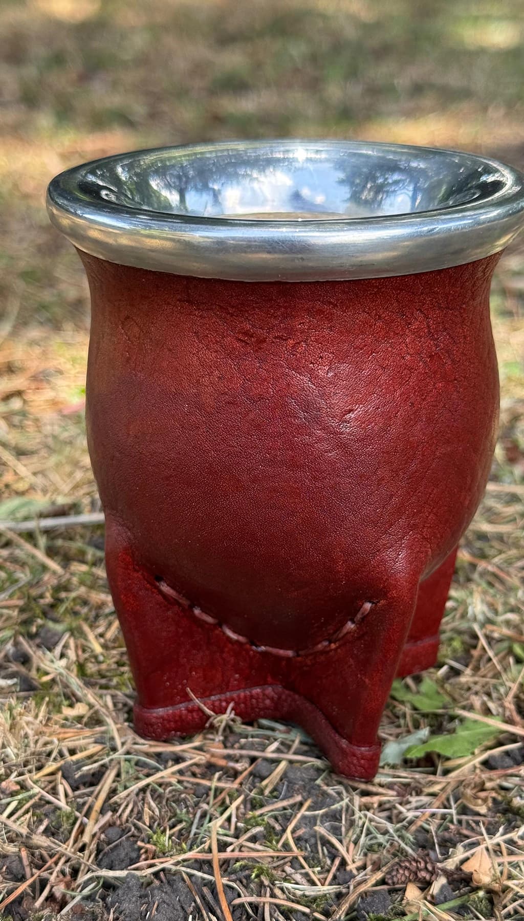 MATE DE CUERO VIROLA DE ALUMINIO