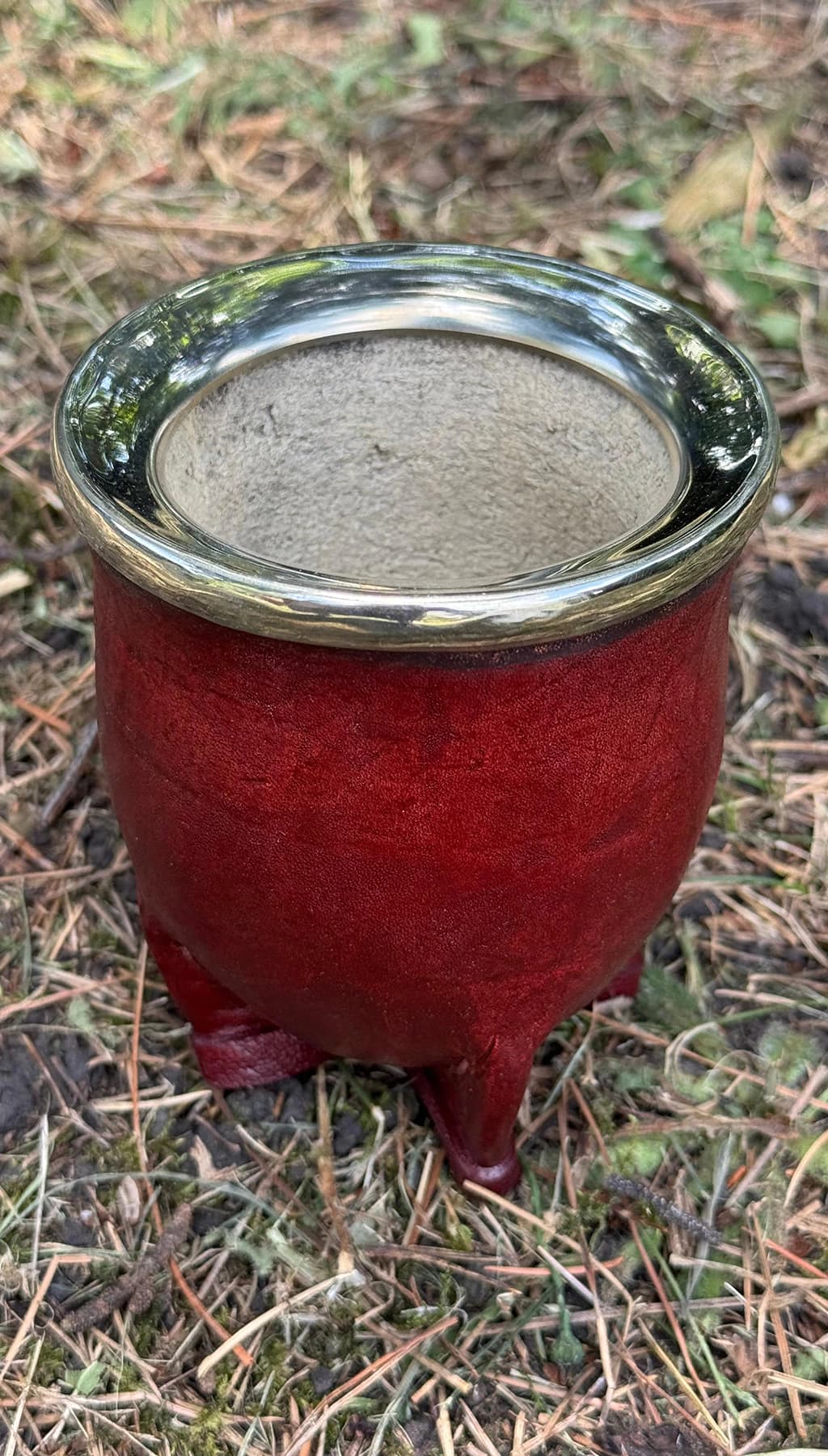MATE DE CUERO, VIROLA DE ALPACA